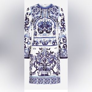 Dolce & gabbana dress Majolica-print organzine minidress